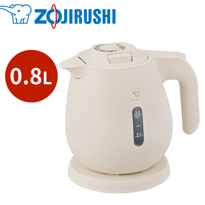 象印 電気ケトル 0.8L ベーシックモデル CK-JA08-WZ エクリュ