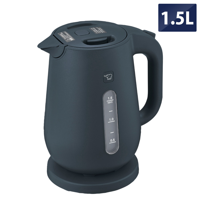 象印 電気ケトル 1.5L 大容量 転倒湯もれ防止 蒸気セーブ CK-VB15-BM ソフトブラック