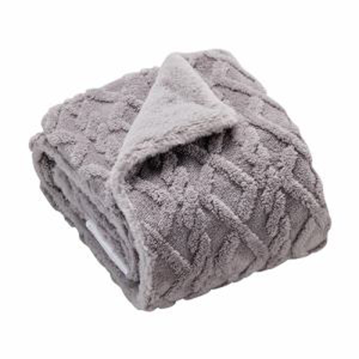 広電 電気敷毛布 グレー CWA401G-HP グレー 無地 電気毛布 しきタイプ もこもこニットジャカード
