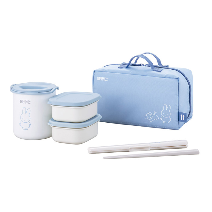 サーモス 保温弁当箱 250ml アッシュブルー ミッフィー DBQ-257B-ASB