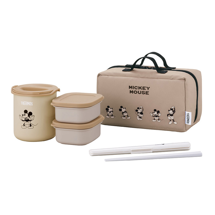 サーモス 保温弁当箱 250ml ライトベージュ ミッキー DBQ-257DS-LBE