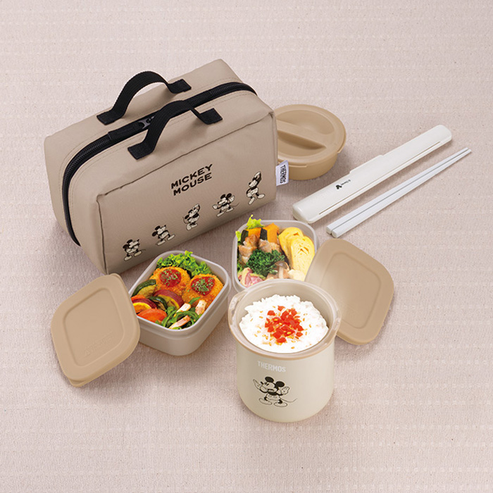 サーモス 保温弁当箱 250ml ライトベージュ ミッキー DBQ-257DS-LBE