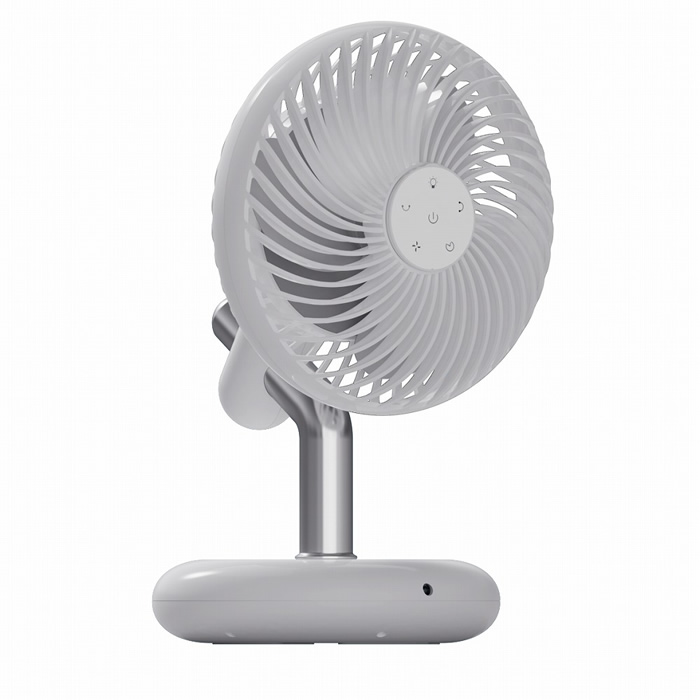 ウィンテック 扇風機 ポータブルデスクトップファン リモコン付き 充電池内蔵 DF-241RC-W ホワイト WINTECH