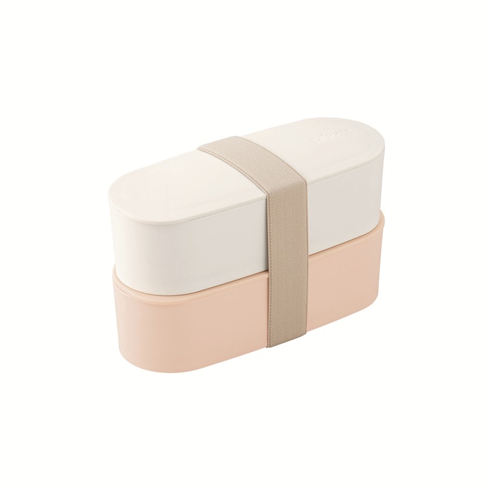 サーモス フレッシュランチボックス 600ml（300ml×2個） ライトベージュ DJT-601W-LBE