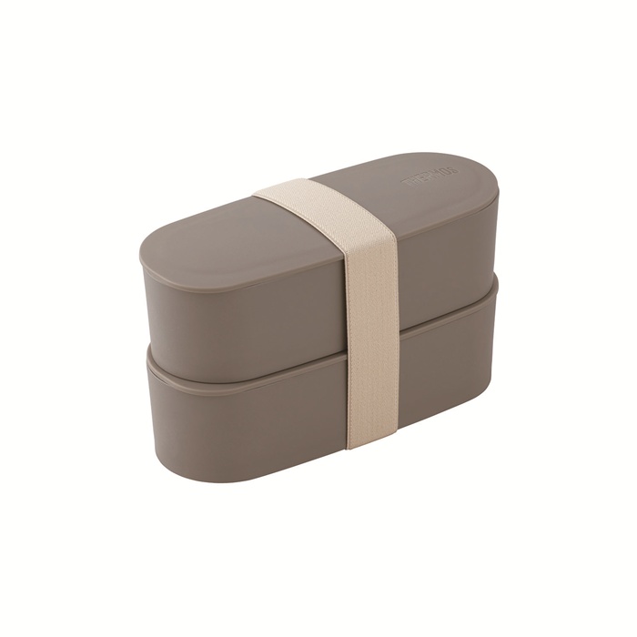 サーモス フレッシュランチボックス 600ml（300ml×2個） モカ DJT-601W-MC