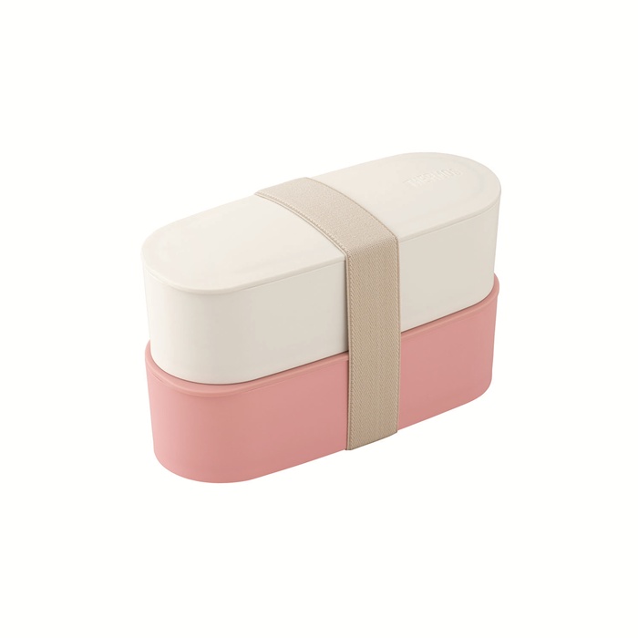 サーモス フレッシュランチボックス 600ml（300ml×2個） ピンク DJT-601W-P