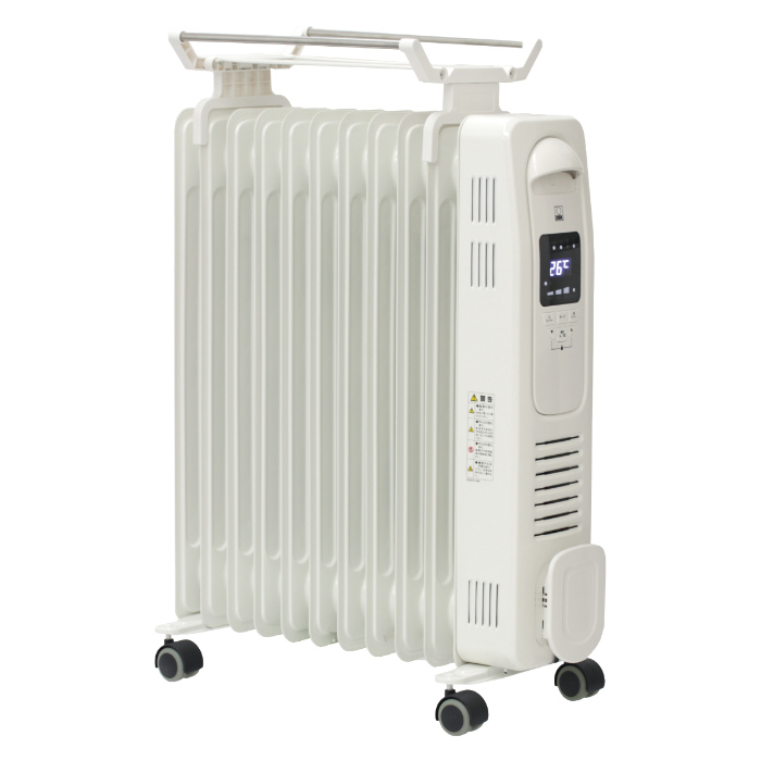 DBK オイルヒーター ハンガー付モデル 3～8畳用 DRC121A ホワイト