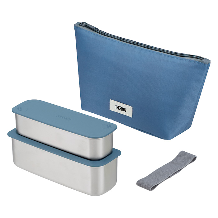 サーモス フレッシュランチボックス 635ml グレーネイビー DSA-605W-GNV 弁当箱