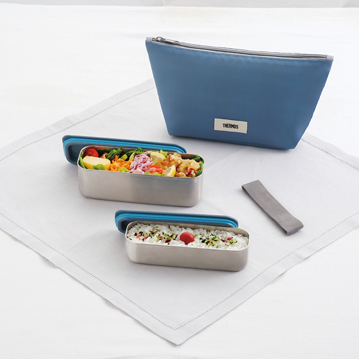 サーモス フレッシュランチボックス 635ml グレーネイビー DSA-605W-GNV 弁当箱