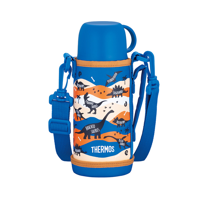 サーモス 真空断熱2ウェイボトル 600ml ブルーブラウン FJJ-602WF-BLBW 水筒 スポーツボトル