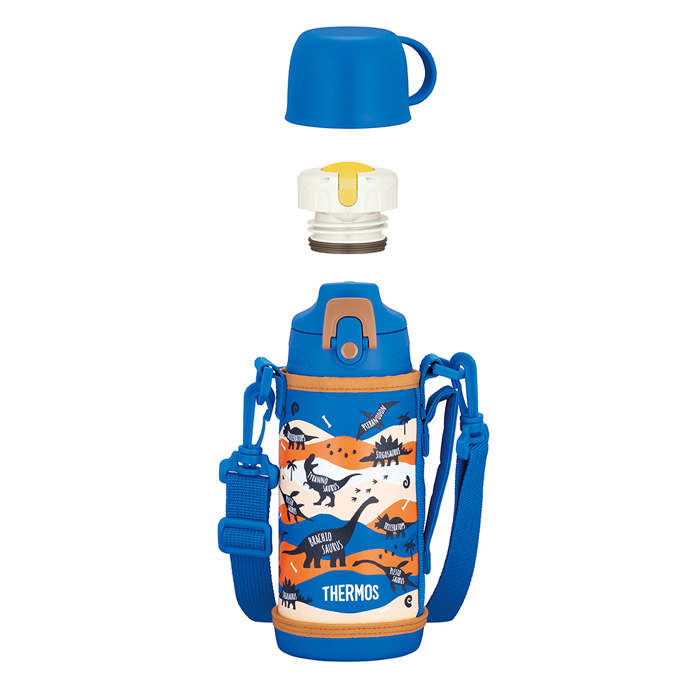 サーモス 真空断熱2ウェイボトル 600ml ブルーブラウン FJJ-602WF-BLBW 水筒 スポーツボトル