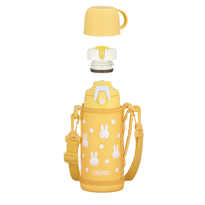 サーモス 真空断熱2ウェイボトル 600ml イエローホワイト ミッフィー FJJ-602WFB-YWH 水筒 スポーツボトル