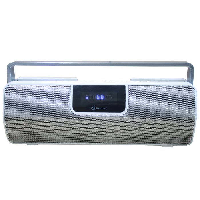 derctvue ポータブルスピーカー Bluetooth 防滴 ワイドFM 内蔵充電式バッテリー搭載 FTB-5 ホワイト