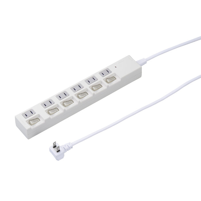 YAZAWA ヤザワ OAタップ 雷ガード付 6個口 節電タップ 5m ホワイト H4BKS665WH ホワイト ヤザワコーポレーション