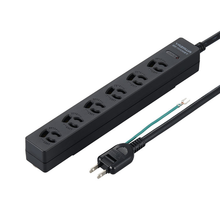 YAZAWA ヤザワ OAタップ 3P抜け止めマグネットフック付 タップ 6個口 5m 黒 H5HJKNP605BK ブラック ヤザワコーポレーション