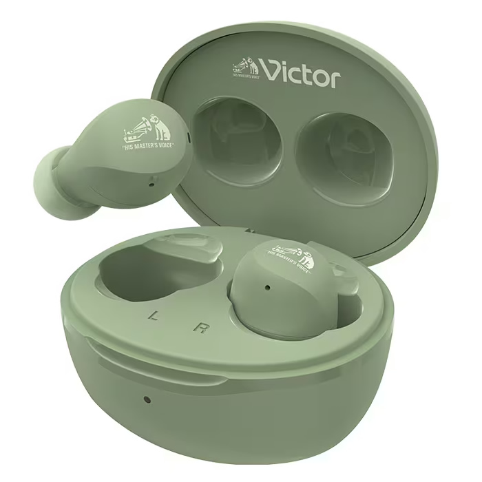 ビクター 完全ワイヤレスイヤホン HA-A6T-G グリーン Victor