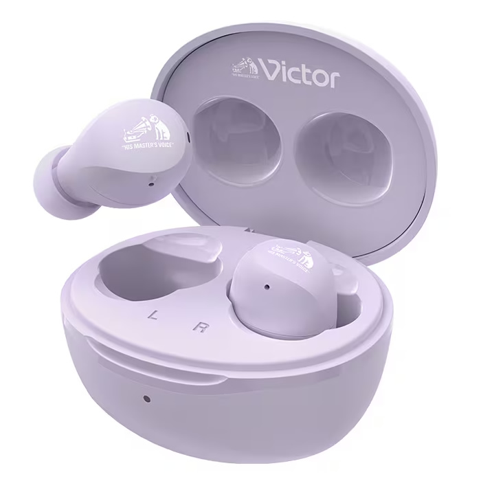ビクター 完全ワイヤレスイヤホン HA-A6T-V パープル Victor