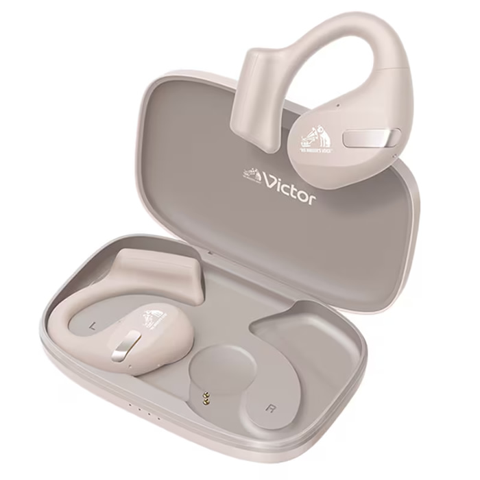 ビクター フックタイプ完全ワイヤレスイヤホン nearphones HA-NP50T-C ベージュ Victor
