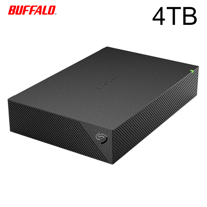 バッファロー 外付けHDD 4TB USB3.2 Gen1 対応 Seagate Basic HD-SGDAシリーズ HD-SGDA4U3-B ブラック BUFFALO