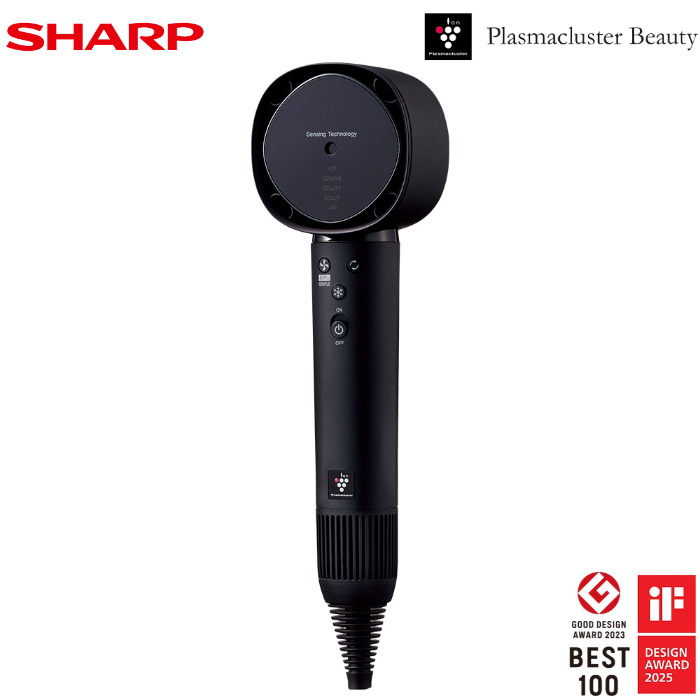 シャープ プラズマクラスタードレープフロードライヤー IB-WX902-B ミッドナイトブラック SHARP
