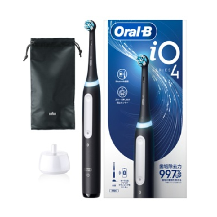 ブラウン 電動歯ブラシ オーラルB iO4 ポーチ付き iOG41B60BKPH マットブラック