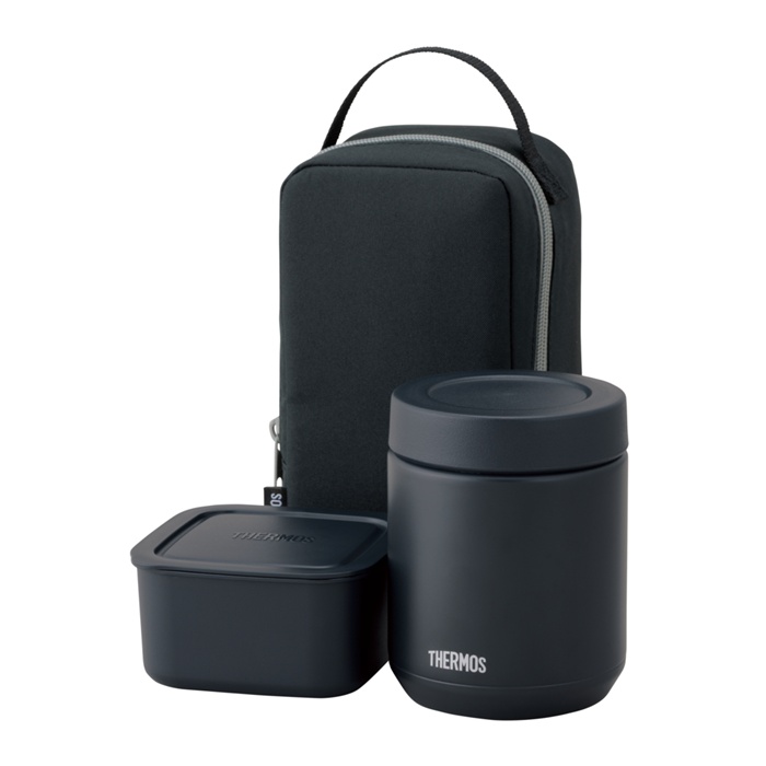 サーモス 真空断熱スープランチセット 400ml ブラック JEE-801-BK THERMOS