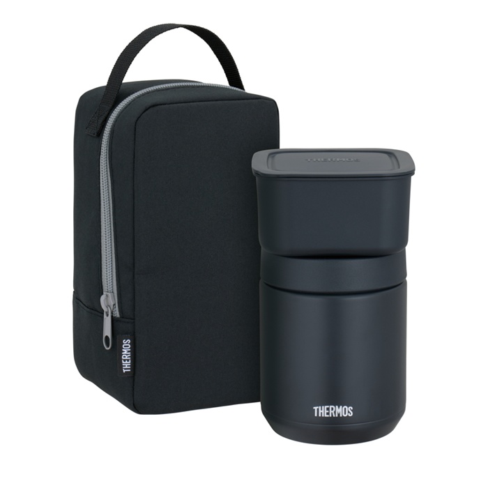 サーモス 真空断熱スープランチセット 400ml ブラック JEE-801-BK THERMOS