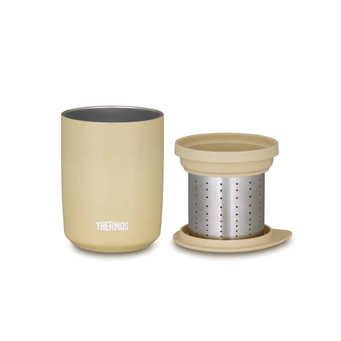 サーモス 真空断熱ティータンブラー 400ml サンドベージュ JTB-400FI-SDBE ストレーナー付き