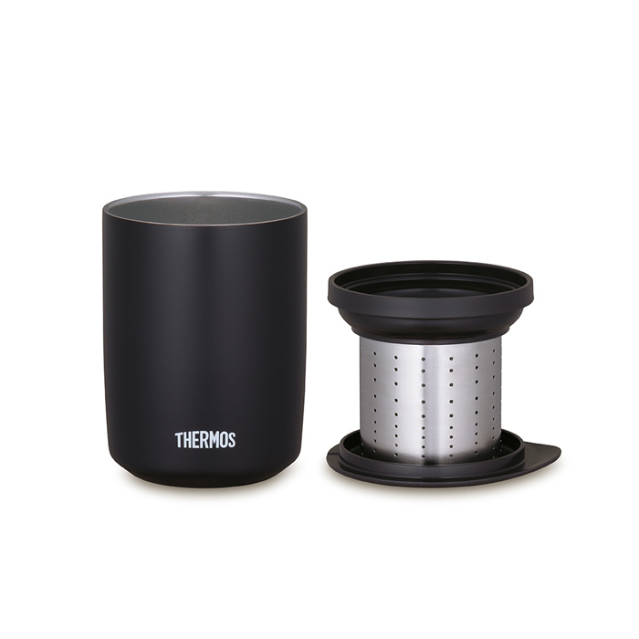 サーモス 真空断熱ティータンブラー 500ml ストーンブラック JTB-500FI-STB ストレーナー付き