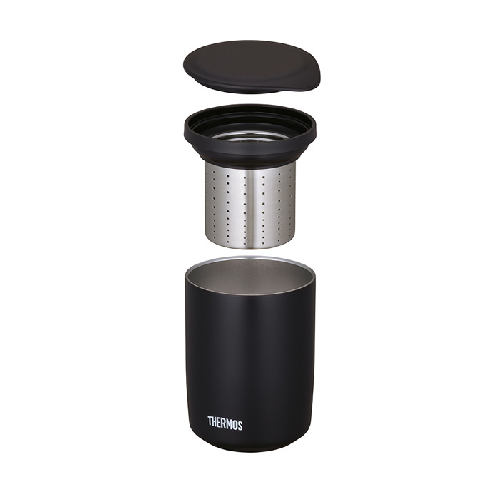 サーモス 真空断熱ティータンブラー 500ml ストーンブラック JTB-500FI-STB ストレーナー付き