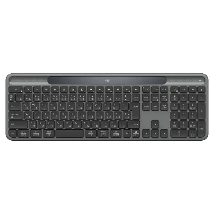 logicool ワイヤレスキーボード Signature Slim Solar+ wireless keyboard K980 ロジクール K980GR グラファイト