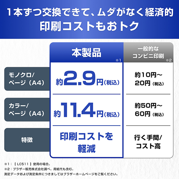 ブラザー 純正 LC511C インクカートリッジ シアン brother