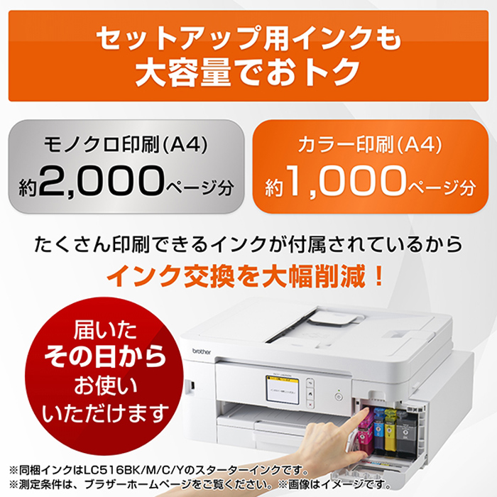 ブラザー プリンター PRIVIO プリビオ A4大容量インクジェット複合機 MFC-J4950DN ホワイト brother