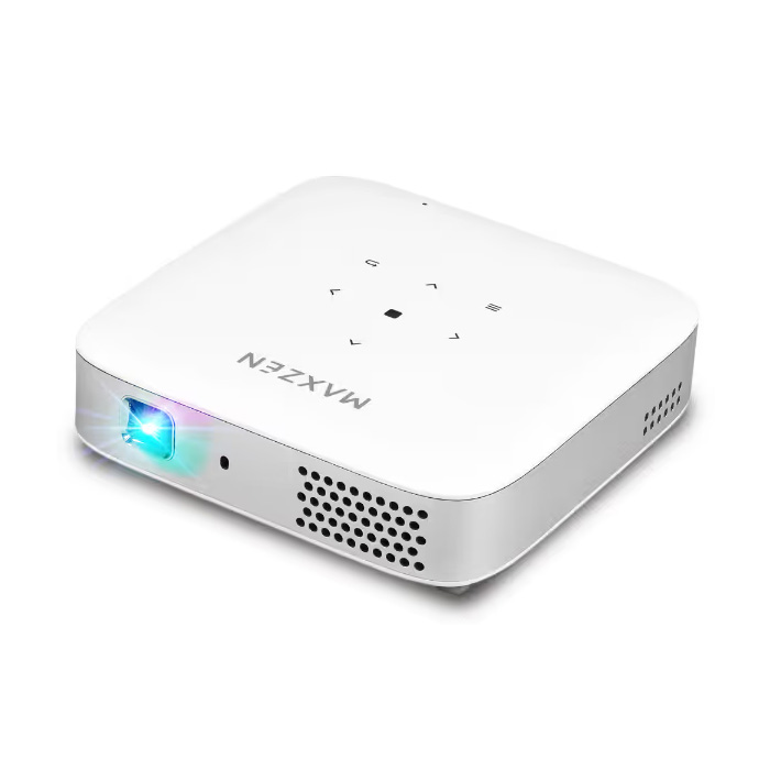 マクスゼン ポータブル プロジェクター 100ANSIルーメン DLP方式 ポータブルスマートプロジェクター 8000mAh MP-D10HC-WH ホワイト