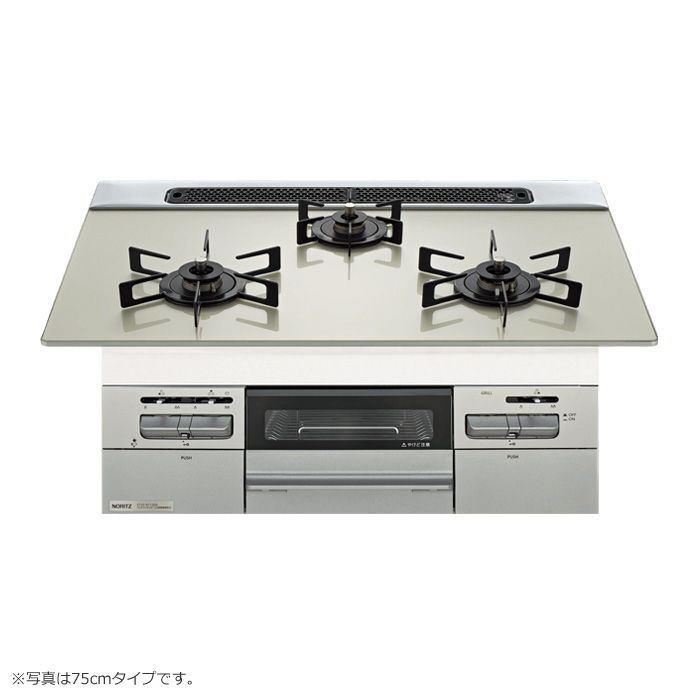 ノーリツ プロパンガス用 60cm天板ビルトインコンロ Mikke ミッケ N3WV6RWAP2SIC-LPG ムーンシルバー