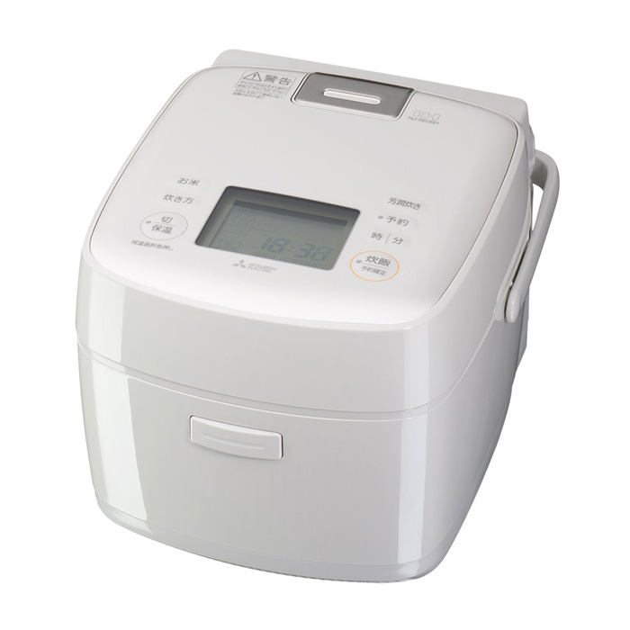 三菱電機 炊飯器 3.5合炊き 備長炭 炭炊釜 IHジャー炊飯器 NJ-SE06H-W 白亜麻 しろあま