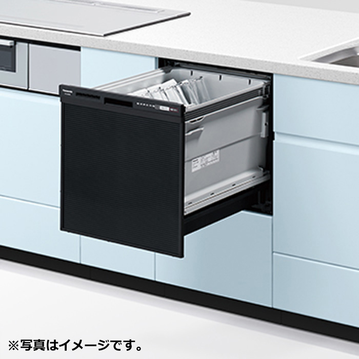パナソニック ビルトインタイプ 食器洗い乾燥機 R9シリーズ ドアパネル型 幅45cmミドルタイプ 約5人分 NP-45RS9K ブラック