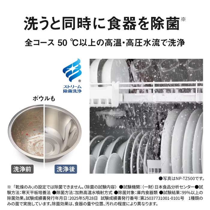 パナソニック 食器洗い乾燥機 食器点数 24点 奥行スリムタイプ NP-TSK2-W ホワイト Panasonic