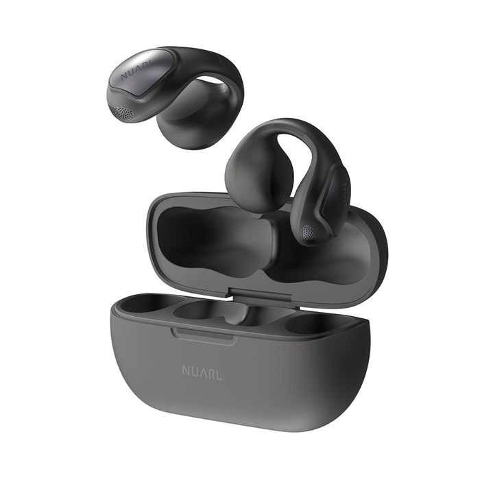 NUARL 完全ワイヤレスイヤホン イヤーカフ型 νClip ニュークリップ AI翻訳 NVCE01-NB ナチュラルブラック
