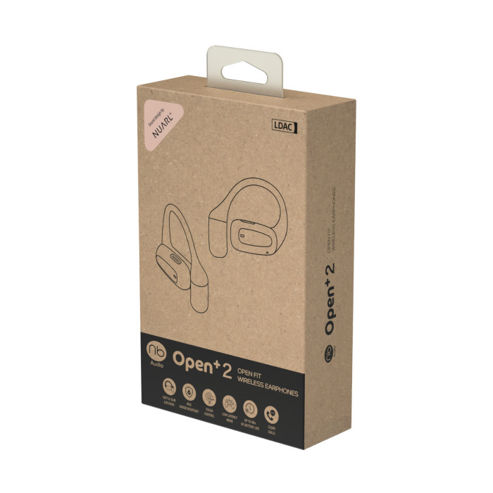 (nb)Audio オープンイヤーイヤホン Open+2 オープンツー 完全ワイヤレスイヤホン OPN2-BK ブラック