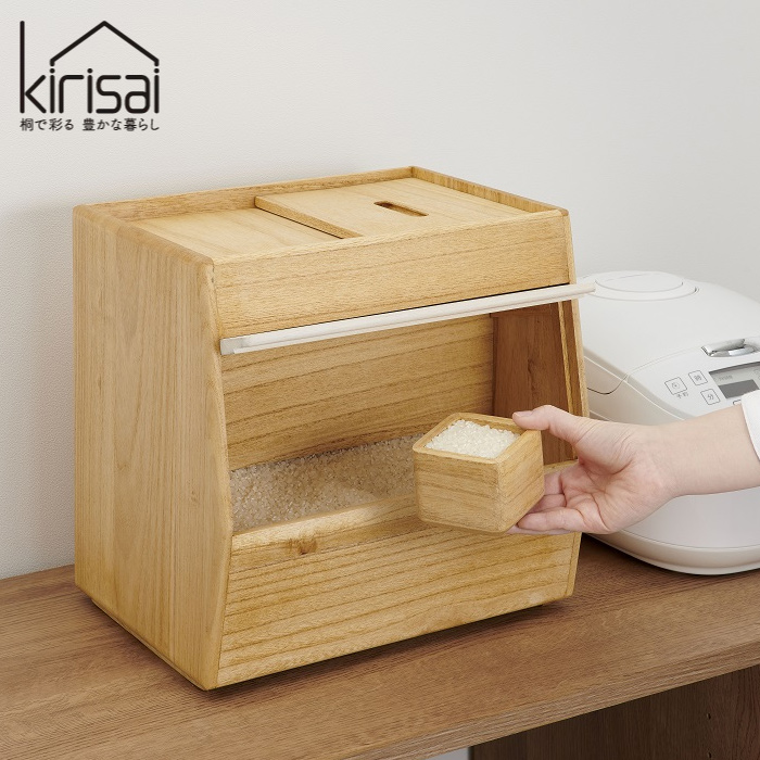 kirisai 米びつ 10kg 桐製 桐のこめ櫃 OSPO-10 オスマック 日本製
