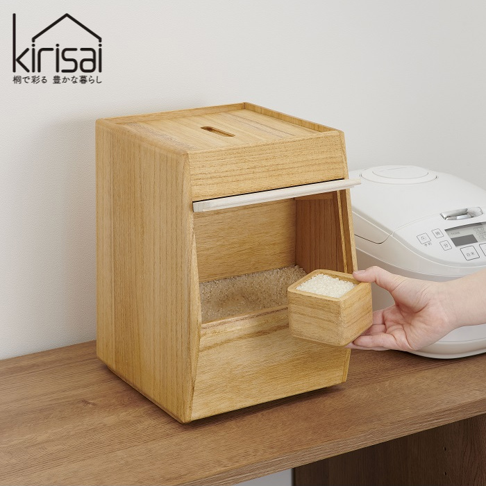 kirisai 米びつ 5kg 桐製 桐のこめ櫃 OSPO-5 オスマック 日本製