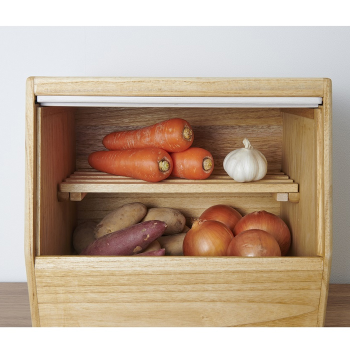 kirisai 野菜ストッカー 桐製 桐のやさい櫃 スノコ付き OSPY-1 オスマック 日本製