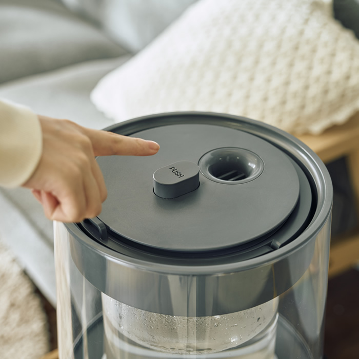 QUADS クワッズ ガラススチーム加湿器 GLASS グラス QS549GY グレー