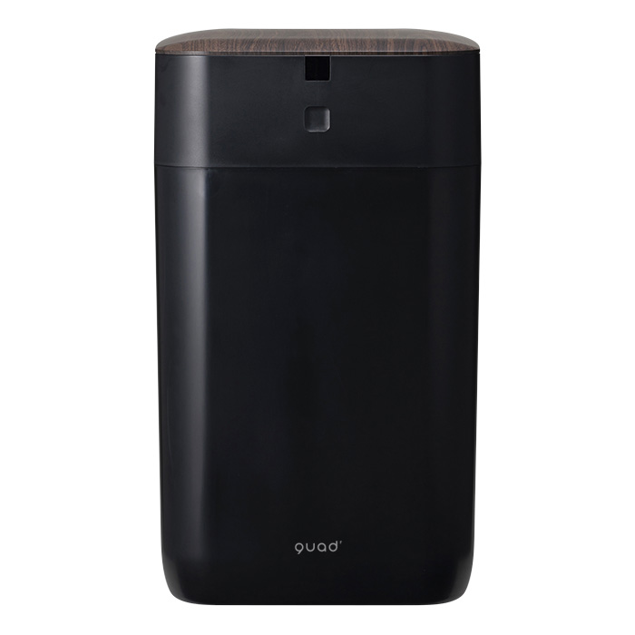QUADS ゴミ箱 15L ELBIN エルビン 全自動スマートゴミ箱 センサー 自動密封 QS557BK ブラック×ダークウッド