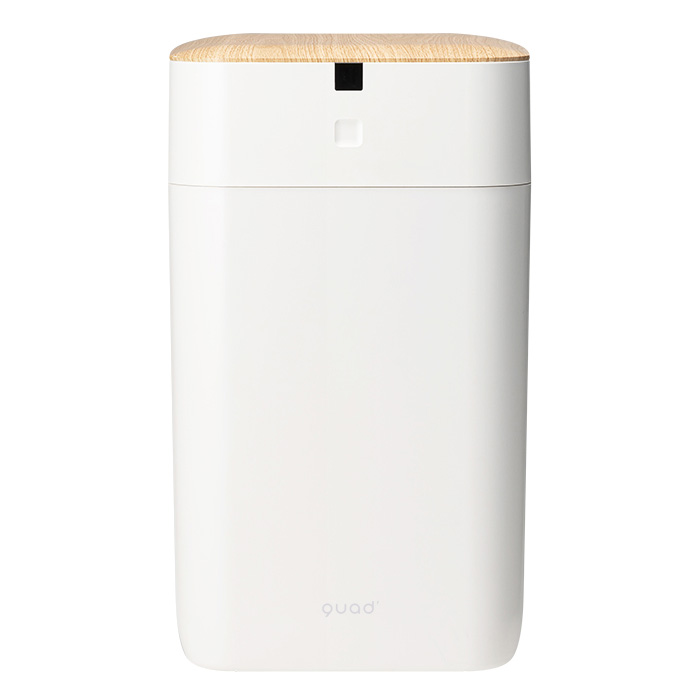 QUADS ゴミ箱 15L ELBIN エルビン 全自動スマートゴミ箱 センサー 自動密封 QS557IV アイボリー×ナチュラルウッド