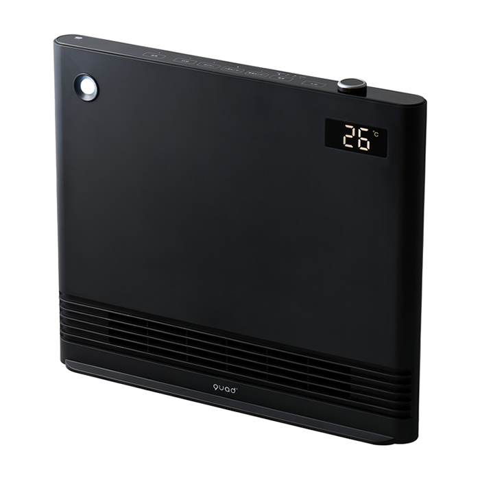 QUADS クワッズ 静音パネルDCセラミックヒーター SILENT HOT DC サイレント ホット DC QS563 ブラック