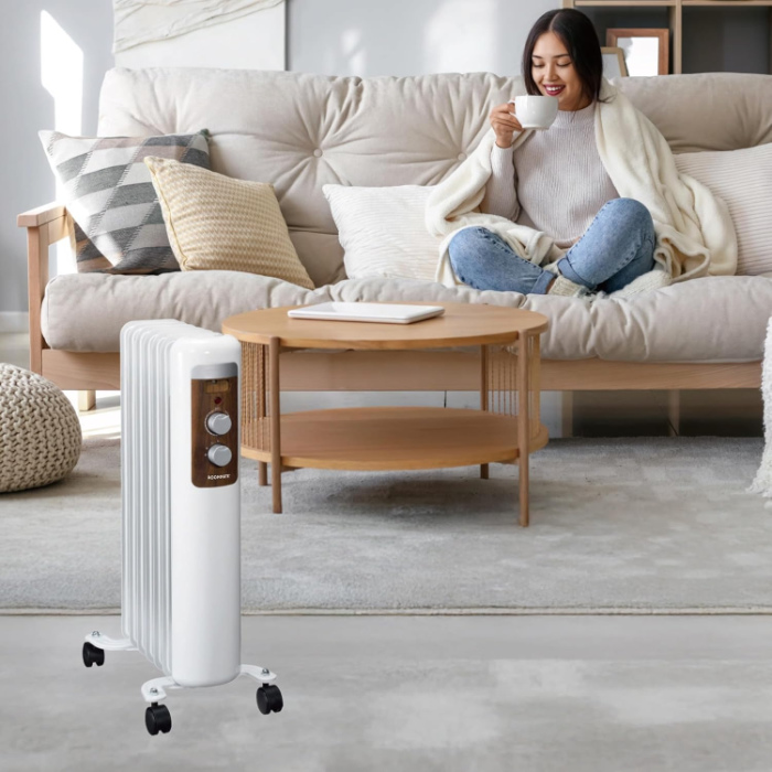 ROOMMATE オイルヒーター RM-241H ホワイト 7枚フィン ルームメイト ダイアモンドヘッド