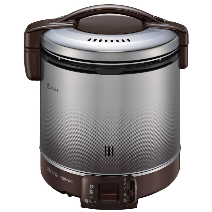 リンナイ ガス炊飯器 こがまる 炊飯専用 10合 ダークブラウン 都市ガス用 RR-100FS-A-DB-12A13A