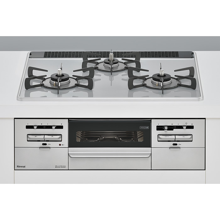 リンナイ ビルトインガスコンロ 60cm プロパンガス用 パールクリスタル ミストグレー RS31W36P49RVW-LPG